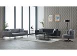 Set Completo Di Divani Divano Imbottito Poltrona A Tre Posti Divano In Tessuto Grigio