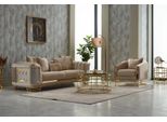 Divano Imbottito Set Di Divani A Tre Posti Poltrona Beige Divano In Tessuto Divano 2 Pezzi