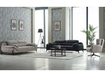 Set Di Divani A Tre Posti Poltrona Divano Tessuto Imbottito Beige 3Pcs