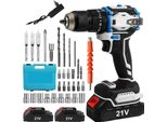 Trapano A Batteria, Motore Brushless, Coppia Regolabile, Con 2 Batterie