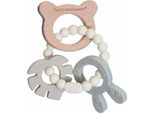 Anello Da Dentizione Per Bambini, In Silicone E Legno, Lenisce Le Gengive