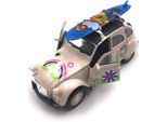 Automodello Onwomania 2CV Con Tetto Beige A Forma Di Tavola Da Surf Fiore Mst. 1:34