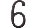 Clayre & Eef Numero 6 15 Cm Ferro Marrone