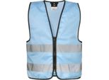 Korntex Kwrx | Gilet Di Sicurezza Per Bambini Con Cerniera EN1150 - Colore: Blu Cielo - Taglia: Xs (3-6 Anni)