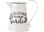 Brocca Decorativa Clayre & Eef 26X17X25 Cm In Metallo Bianco