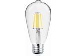 Lampada A Filamento E27 4W Led Lampadina Vintage 470 Lm Bianco Caldo 2700K ST64 Trasparente