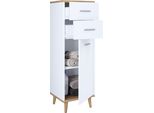 Cassettiere E Credenze Dalosa Rovere Bianco / Miele A. 97 X L. 32 X P. 28 Cm