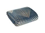 Coperta Eurofirany Coperta Da Soggiorno Coperta Da Divano VICTORIA1 150X200 Cm Blu Scuro Navy Oro