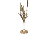 Candeliere Clayre & Eef 16X16X45 Cm Foglie Di Ferro Color Oro