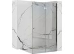 Cabine Doccia Rea City Black + Piatto Doccia Savoy Black 80X80