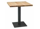 Tavolo Da Pranzo Kyrylo 1 - 60X60, Rovere / Nero