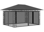 The Living Store Padiglione Con Zanzariera 4X3X2,73 M Antracite 180 G/M²