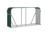 Vidaxl Riparo Per Legna Da Ardere Verde 180X45X100 Cm Acciaio Zincato