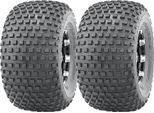 22X11.00-8 Pneumatici Knobby Su Cerchi Con Cuscinetti A Sfera, - Ruote Per Rimorchio Atv - Set Di 2 -