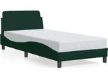 Struttura Letto Vidaxl "Dover"" In Velluto Verde Scuro 90X190 Cm"
