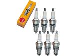 Set Di Candele Di Accensione Ngk 6X BPR6ES Con Soppressione Delle Interferenze, Filettatura Lunga 19,0 Mm Ø 14,0 Mm Esagono 20,8 Mm, Distanza Tra Gli Elettrodi 0,85 Mm, Potere Calorifico 6, 4008 / 4852 / 7678 / 7822 / 94811