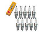 Set Di Candele Ngk 10X BPR6ES Con Soppressione Delle Interferenze, Filettatura Lunga 19,0 Mm Ø 14,0 Mm, 4008 / 4852 / 7678 / 7822 / 94811