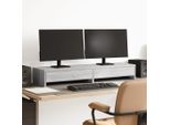 Vidaxl Supporto Per Monitor Con Cassetti Grigio Sonoma 100X27X15 Cm