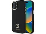 Guess Guhcp16Sm4Dgpk Iphone 16 6.1 Czarny/Nero Custodia Rigida In Silicone Logo Strass 4G
