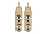 Connettore Av, Spina Splitter Av, Adattatore Rca, Connettore Rca Maschio-Femmina, Rca Maschio-2 Femmine