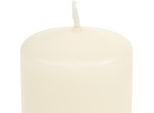 Set Di 4 Candele Cilindriche Color Crema - Eleganti Candele Da Tavola 130/100 Mm, Lunga Durata, Candele Decorative E D'atmosfera, 4 Pezzi