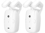 2PCS Tuya Wifi Intelligent Curtain Motor Electric Curtain Robot Automatic Opener No Wiring With Gateways Support App Remote Control Timer Setup Temperature & Light Sensing Compatible With Alexa Home For Roman Rod