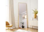 Specchio A Figura Intera Proximax 53 X 162 Cm, Specchio Da Appoggio E Da Parete 2 In 1, Specchio Per Vestirsi, Specchio Guardaroba Per Camera Da Letto, Soggiorno E Ingresso, Oro