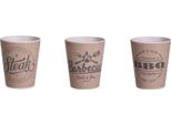 Set Di 3 Bicchieri Excellent Houseware, Melamina, 8X10 Cm, Marrone