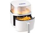 Klarstein Heißluftfriteuse, XL Air Fryer zum Frittieren, Friteuse mit Dampffunktion, Temperaturwahl und 16 Programme, Airfryer zum Luftfritieren, Heißluftfriteuse ohne Öl 1500 W, 7,5 Liter