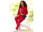 Hausanzug HEINE, Damen, Gr. 44, rot, 82% Baumwolle, 18% Polyester, Homewear-Sets Hausanzug