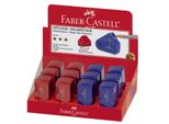 Faber Castell 182711 Temperino Pieghevole Faber-Castell Mini,8 Mm,Rosso,Blu,Trasparente Rosso,Blu,In Esposizione