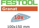Festool Fogli Abrasivi Delta Garnet Stf 100 X 150 Mm 7 Fori P120, 10 Pezzi.