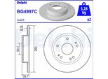 2X Disco Freno Delphi BG4997C Per Honda Civic X Hatchback (Fc_ Fk) 39 2Mm