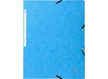 25X Cartella Angolare Exacompta, Din A4, Cartone, Turchese