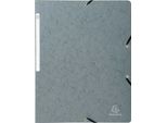 25X Cartella Angolare Exacompta, Din A4, Cartone, Grigio