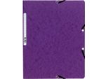25X Cartella Angolare Exacompta, Din A4, Cartone, Viola