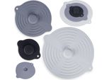 Alpina | Coperchio In Silicone - Set - Ø 12/20/28 Cm - Grigio - Lavabile In Lavastoviglie - Uso Universale