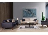 Set Divano 3+3+1 Posti Design Divano Set Poltrona Tessile Soggiorno