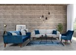 Set Di Divani Set Completo Divano Poltrona Set Di Divani 3Pcs 3+3+1 Posti Tessile