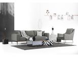 Set Di Divani 4 Posti Poltrona Quattro Posti In Tessuto Design Moderno Grigio