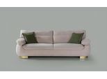 Divano Morbido Imbottito Design Divano 3 Posti Divani Moderni Soggiorno Mobili Beige Nuovo