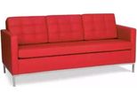 Divano Moderno A Tre Posti Rosso Imbottito Stile Divani Tessili A Tre Posti