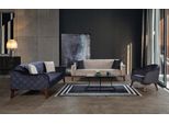 Set Di Divani Da Salotto Divano 3+3+1 Blu Imbottitura Set Poltrona Tessile