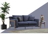 Divano A Due Posti Divani In Tessuto A 2 Posti Design Moderno Soggiorno Blu
