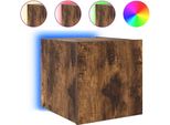 Pensile Tv Con Luci Led Rovere Fumé 30,5X35X30 Cm