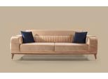 Divano 3 Posti Colore Beige Soggiorno Design Stile Mobili Moderni Divani Nuovo Legno