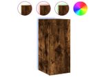 Pensile Tv Con Luci Led Rovere Fumé 30,5X35X70 Cm