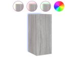 Parete Tv Con Luci Led Grigio Sonoma 30,5X35X70 Cm