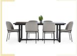 *Zona Pranzo Gruppo Da Pranzo Sala Da Pranzo Tavolo Da Pranzo Sedie 7 Pezzi Legno Grigio Set Nuovo