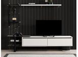 Soggiorno Rtv Mobile Porta Tv Basso Legno Bianco Mensole Pensili